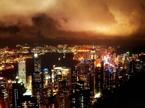 Taipingshan Mountain Victoria Peak Charming Night 